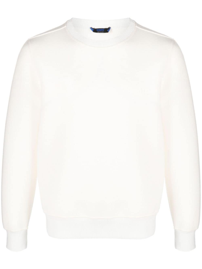 Kiton Crew-neck Long-sleeve Sweatshirt In White