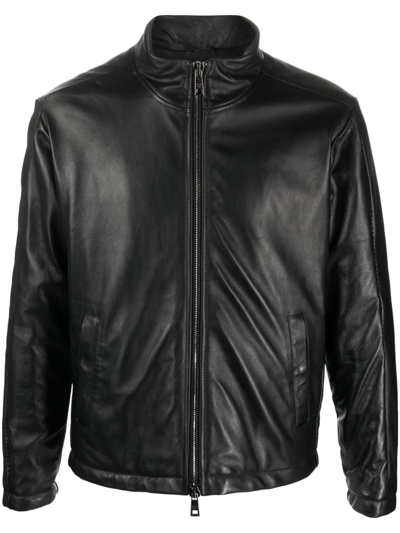 Giorgio Brato Zip-up Leather Jacket In Black