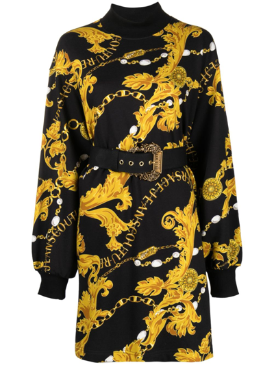 Versace Jeans Couture Chain Couture Minidress In Black