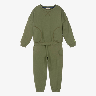 Joyday Kids' Boys Green Cotton Jersey Tracksuit