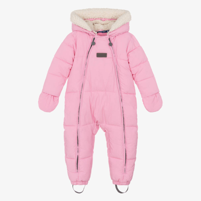 Mitty James Baby Girls Pink Puffer Snowsuit