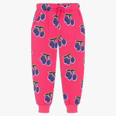 Mini Rodini Kids' Girls Pink Plum Organic Cotton Joggers