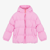 BILLIEBLUSH GIRLS PINK PUFFER RAINBOW JACKET