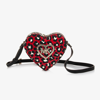 MICHAEL KORS GIRLS RED LEOPARD PRINT HEART BAG (18CM)
