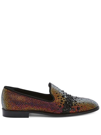 Giuseppe Zanotti Marthinique Crystal-embellished Loafers In Multicolour