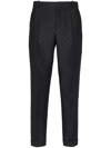 BALMAIN PB MONOGRAM-JACQUARD TROUSERS