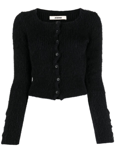 Jacquemus La Maille Piccinni Knitted Cardigan In Schwarz
