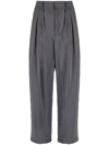 LEMAIRE PLEATED SILK-COTTON BLEND TROUSERS