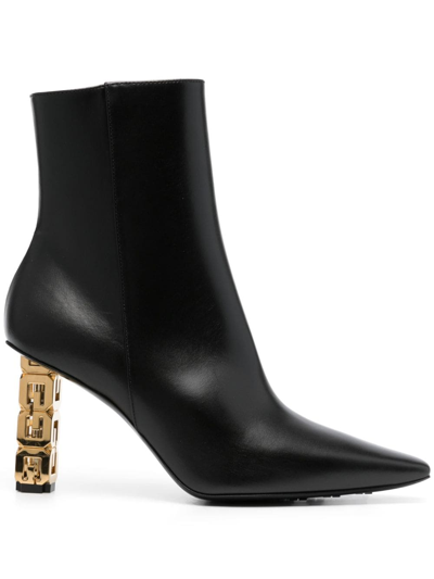 Givenchy Black G Cube Ankle Boots In 001 Black