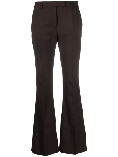 Seventy Crop Flared Trousers In Black