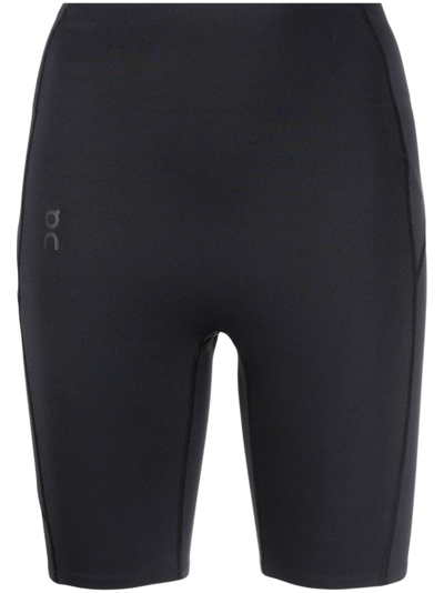 On Running Movement Stretch-jersey Shorts In Black