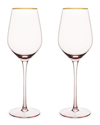 TWINE TWINE ROSE CRYSTAL WHITE WINE GLASS SET