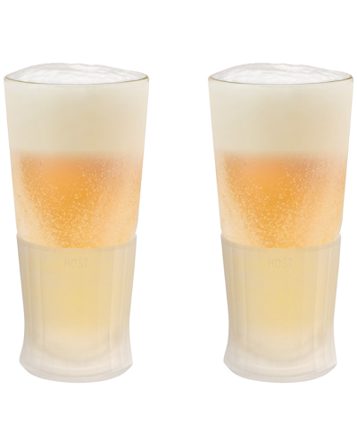 Host Set Of 2 Freeze Beer Glasses
