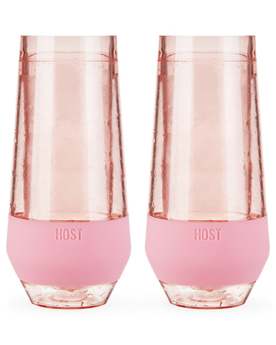 Host Champagne Freeze Cooling Cups (set Of 2) In Blush Tint In Pink