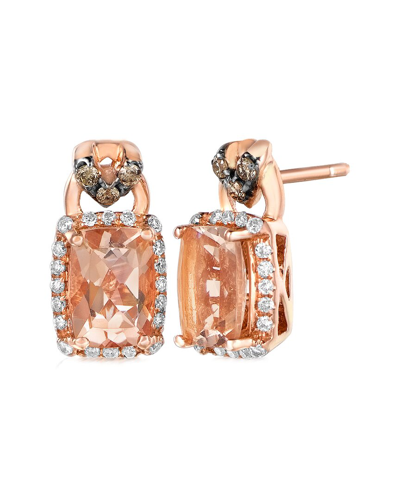 Le Vian ® Chocolatier 14k Strawberry Gold 1.50 Ct. Tw. Diamond & Morganite Earrings