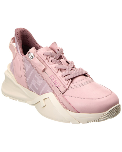 Fendi Flow  Trainers In Fabric And Leather In Pink