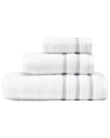Vera Wang Textured Trellis 3pc Towel Set In Grey
