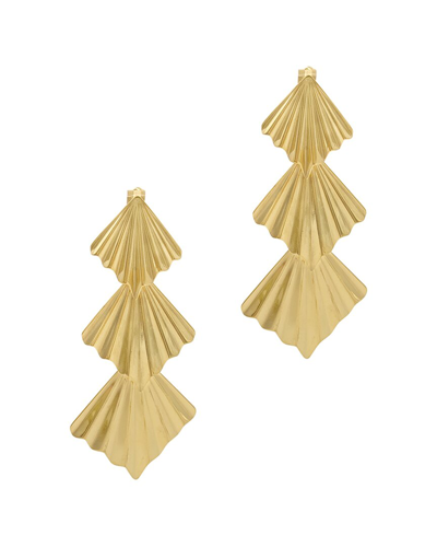 Adornia 14k Plated Fan Drop Earrings