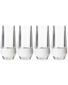 Host Champagne Freeze Cooling Cups (set Of 4) In Glitter Set In White