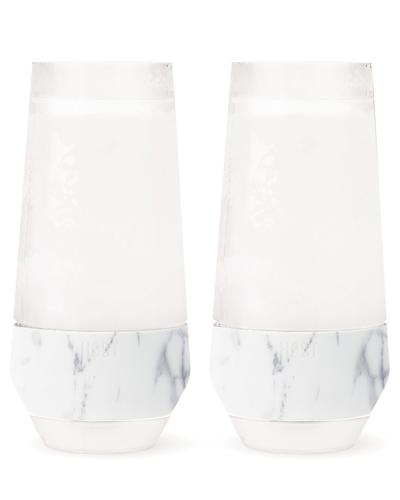 Host Champagne Freeze Cooling Cups (set Of 2) In Marble In White