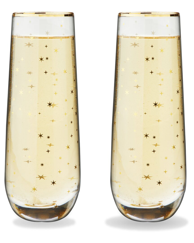 TWINE TWINE STARLIGHT STEMLESS CHAMPAGNE FLUTE SET