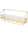 Twine Gold Wall Mounted Wine Rack & Cork Storage In Gold