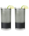 Host Highball Freeze Cooling Cup Set Of 2 In Black