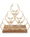 Twine Pyramid 6 Bottle Wine Rack In Gold