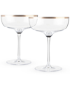 TWINE TWINE COPPER RIM CRYSTAL COUPE SET