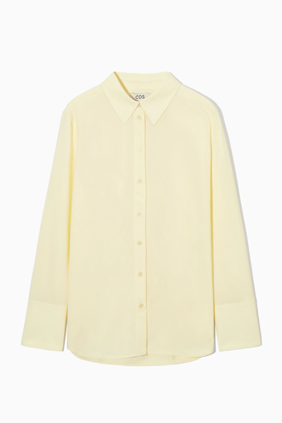 Cos Oversized Wool Shirt In Yellow