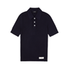 Balmain Polo Shirt In Merino Wool In Blue