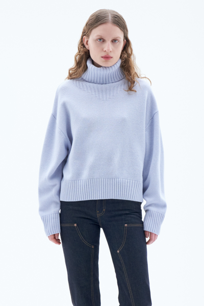 Filippa K Wool Turtleneck Sweater In Light Blue