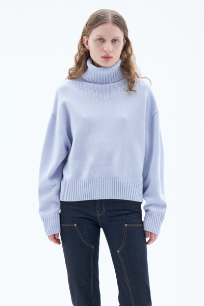 Turtleneck Filippa K Trui Relaxed Turtleneck Sweater Grey Melange