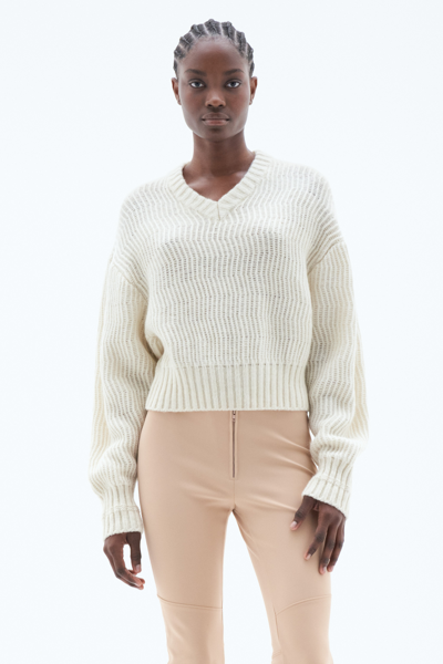 Filippa K Structure Sweater In Winter White