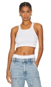 Alexander Wang White Cropped Tank Top In White