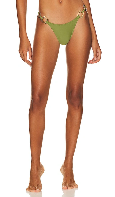 Yevrah Swim Capri Basic Bikini Bottom In Green