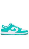 Nike Dunk Low Retro Sneakers In Green Leather In Multi