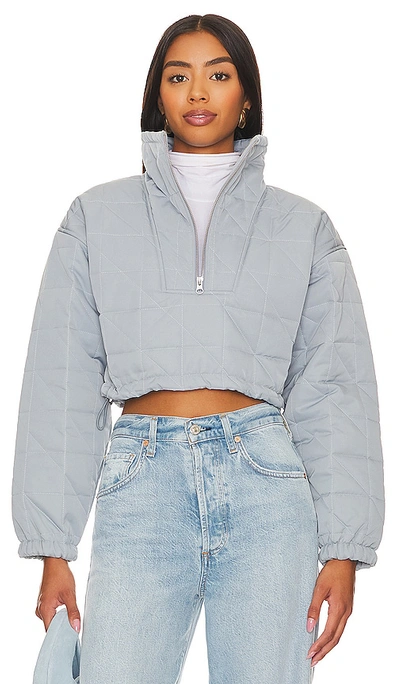 L'academie Quinn Cropped Pullover In Baby Blue