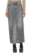 3x1 Charlotte Denim Maxi Skirt In Grey