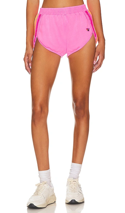 Aviator Nation X Revolve 5 Stripe Jogger Short In Pink