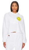 AVIATOR NATION SMILEY 2 RELAXED CROPPED HOODIE