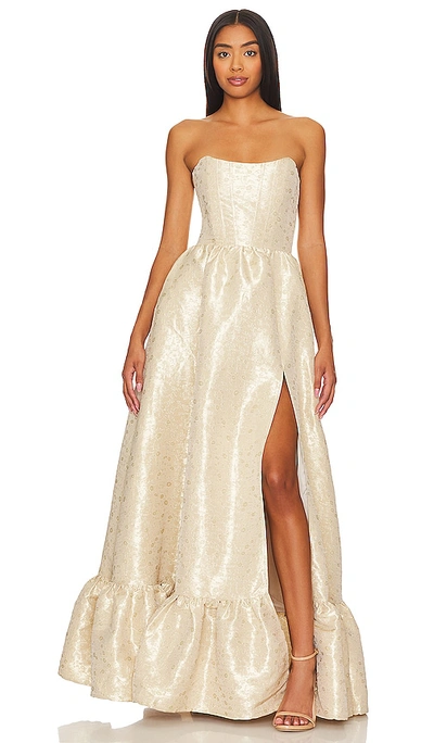 V. Chapman Charlotte Gown In Taupe