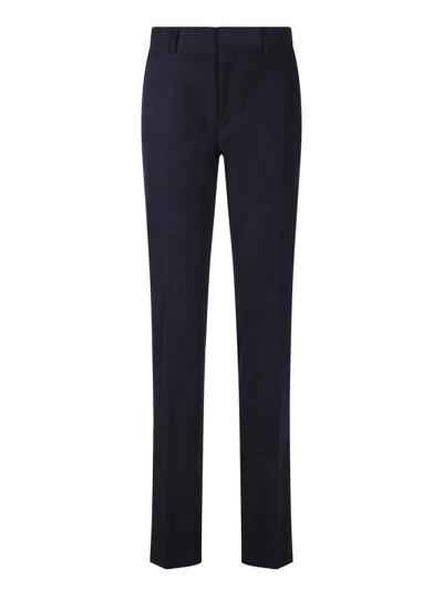 Z Zegna Mid Rise Cropped Chinos In Blue