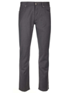 Z ZEGNA ZEGNA LOGO PATCH SLIM CUT TROUSERS