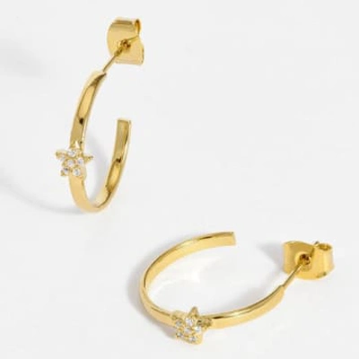 Estella Bartlett Single Cz Star Slim Gold Hoops