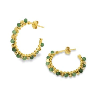 Ashiana Mini Riva Earrings In Green