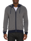 Robert Graham Men's Dante Cotton-cashmere Full-zip Sweater In Navy