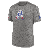 Nike Men's Heather Charcoal New England Patriots 2023 Sideline Alternate Logo Performance T-shirt In Grey