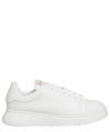 Alexander Mcqueen Black Leather Sneakers With White Leather Heel Nd  Uomo 40 In White