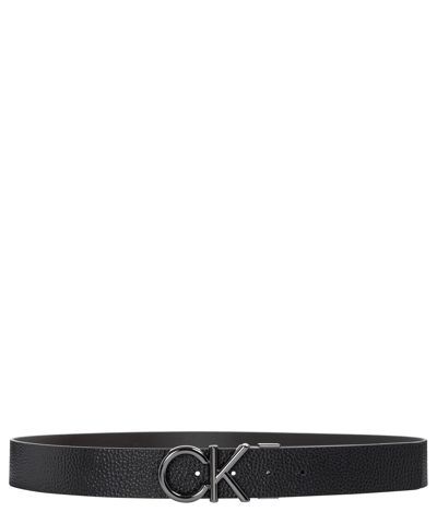 Calvin Klein Leather Belt In Black
